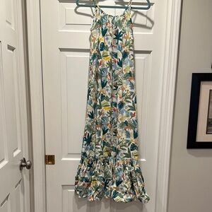 Tropical Print Maxi Dress